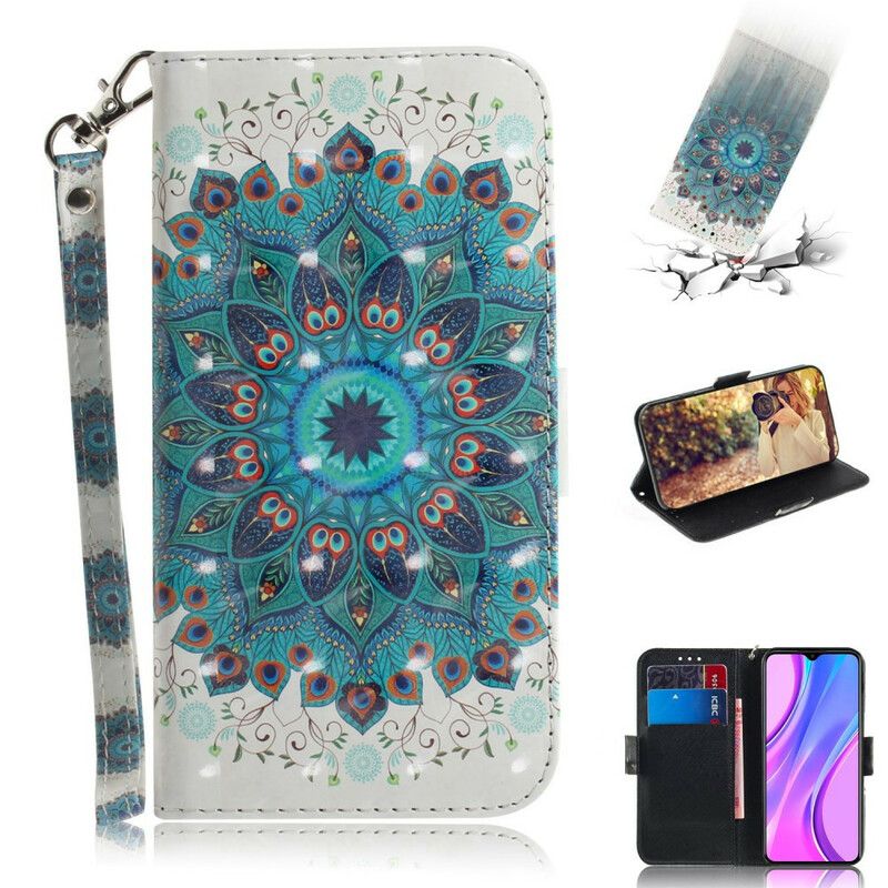 Flip Cover Xiaomi Redmi 9 Med Snor Masterful Strappy Mandala