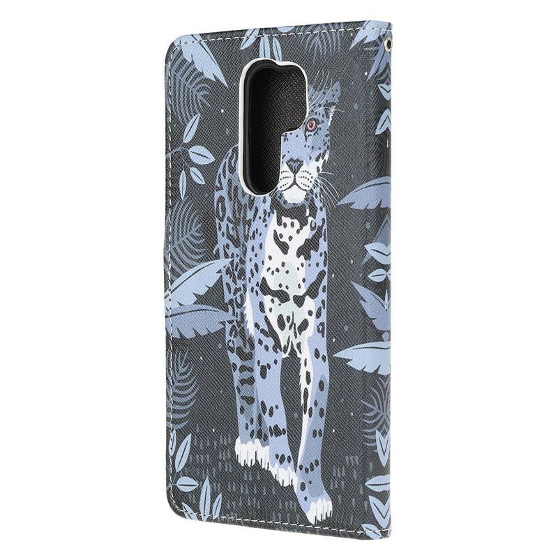 Flip Cover Xiaomi Redmi 9 Med Snor Thong Leopard