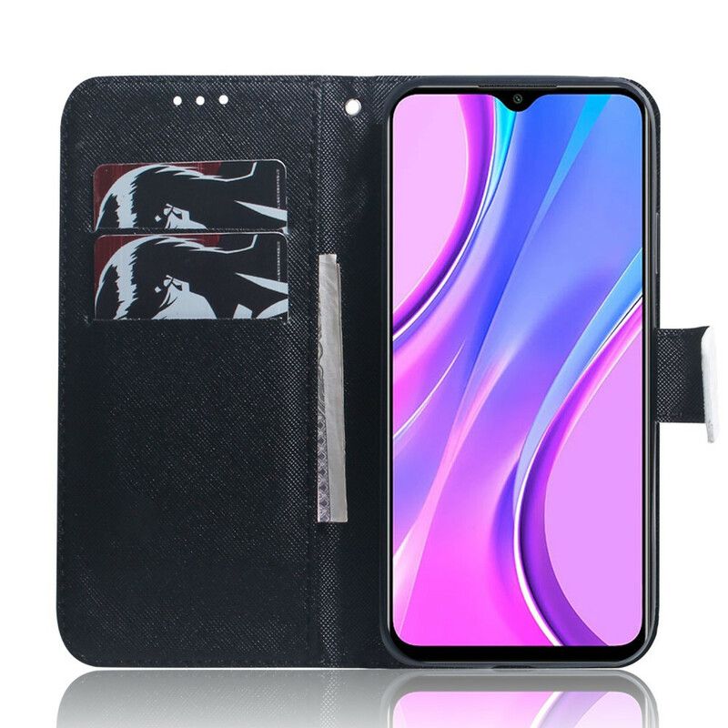 Flip Cover Xiaomi Redmi 9 Panda Ansigt