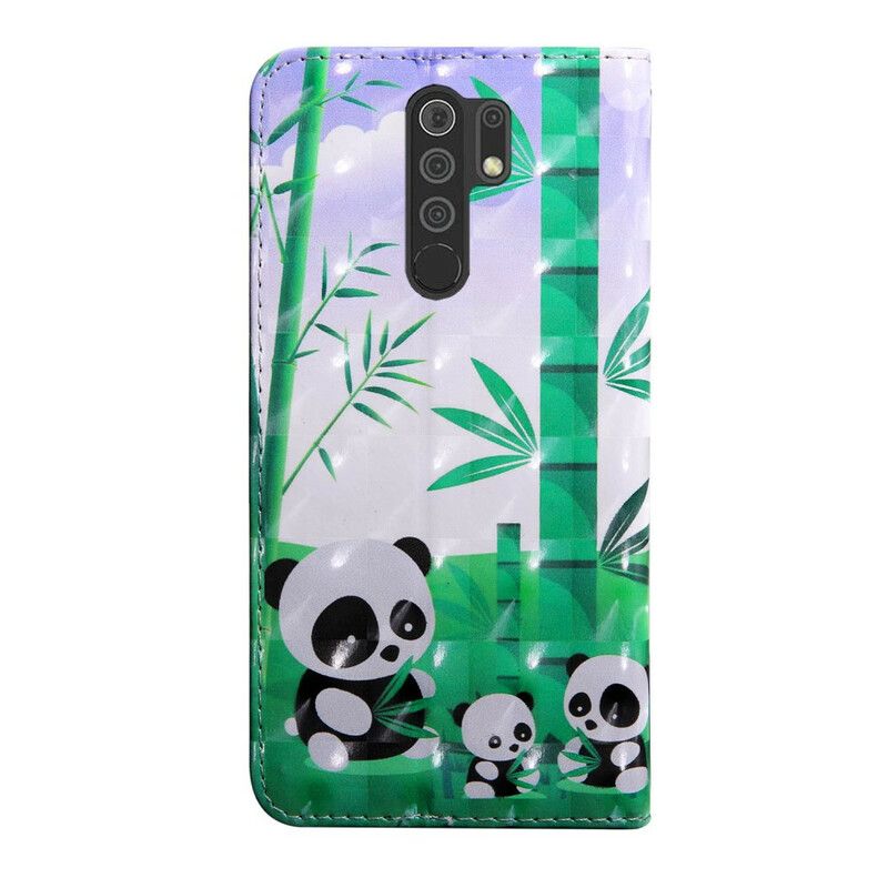 Flip Cover Xiaomi Redmi 9 Pandafamilien