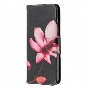 Flip Cover Xiaomi Redmi 9 Pink Blomst