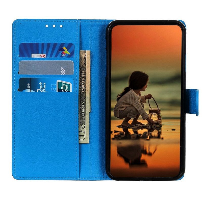 Flip Cover Xiaomi Redmi 9 Premium Litchi-lædereffekt