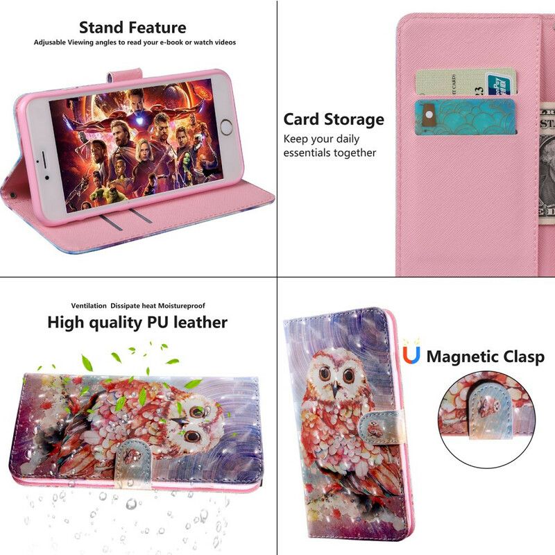 Flip Cover Xiaomi Redmi 9 Ugle Maleren