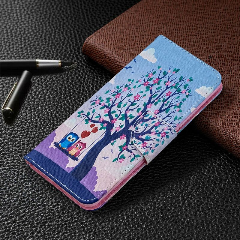 Flip Cover Xiaomi Redmi 9 Ugler På Gyngen