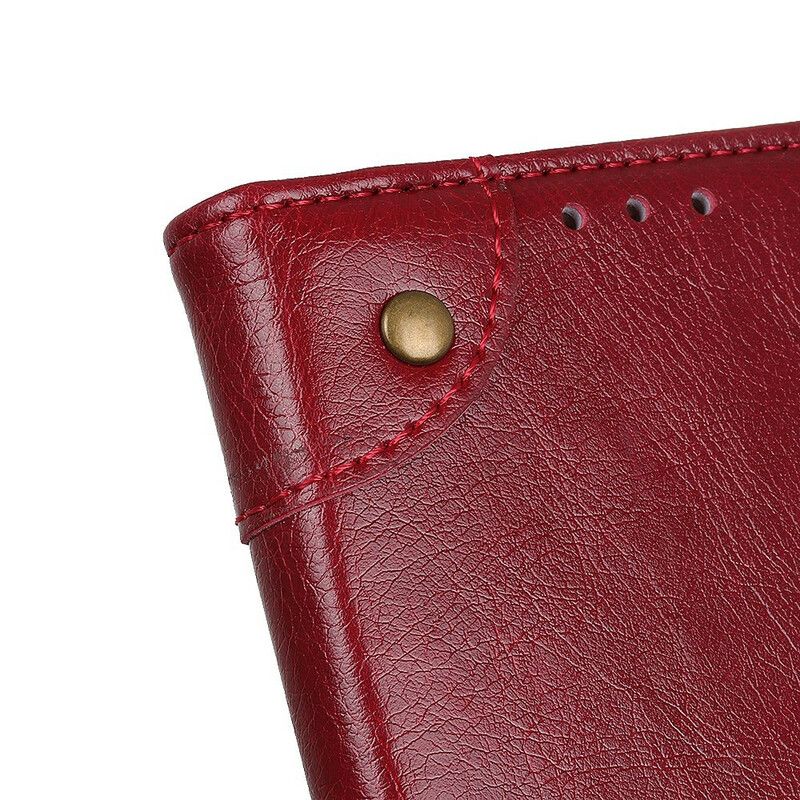 Flip Cover Xiaomi Redmi 9 Vintage Nitter Nappa Læder Stil