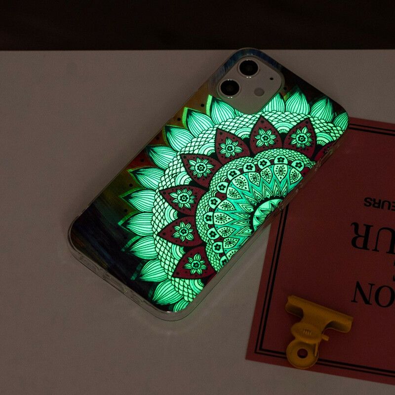 Cover iPhone 12 Mini Fluorescerende Farverig Mandala