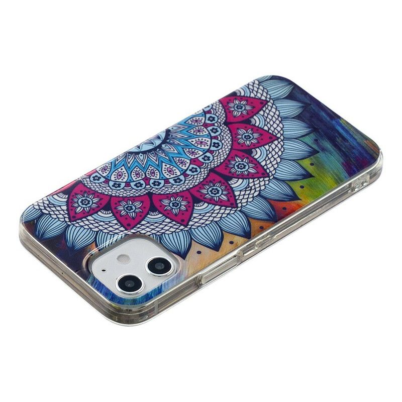 Cover iPhone 12 Mini Fluorescerende Farverig Mandala