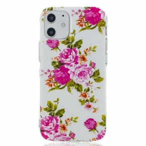 Cover iPhone 12 Mini Fluorescerende Frihedsblomster