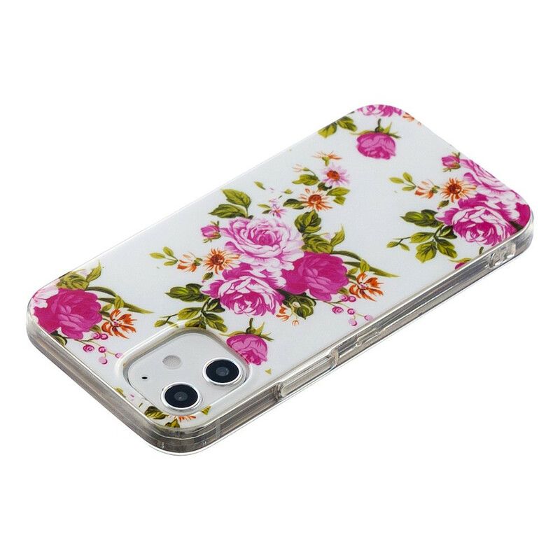 Cover iPhone 12 Mini Fluorescerende Frihedsblomster