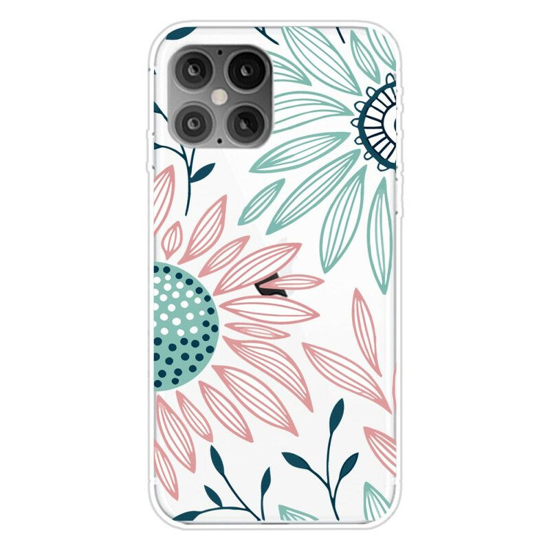 Cover iPhone 12 Mini Gennemsigtig Én Blomst