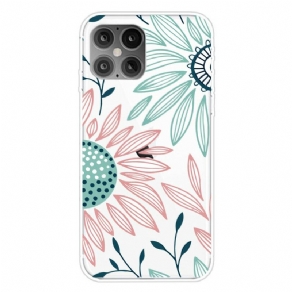 Cover iPhone 12 Mini Gennemsigtig Én Blomst