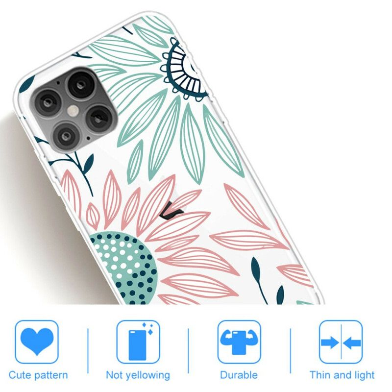 Cover iPhone 12 Mini Gennemsigtig Én Blomst