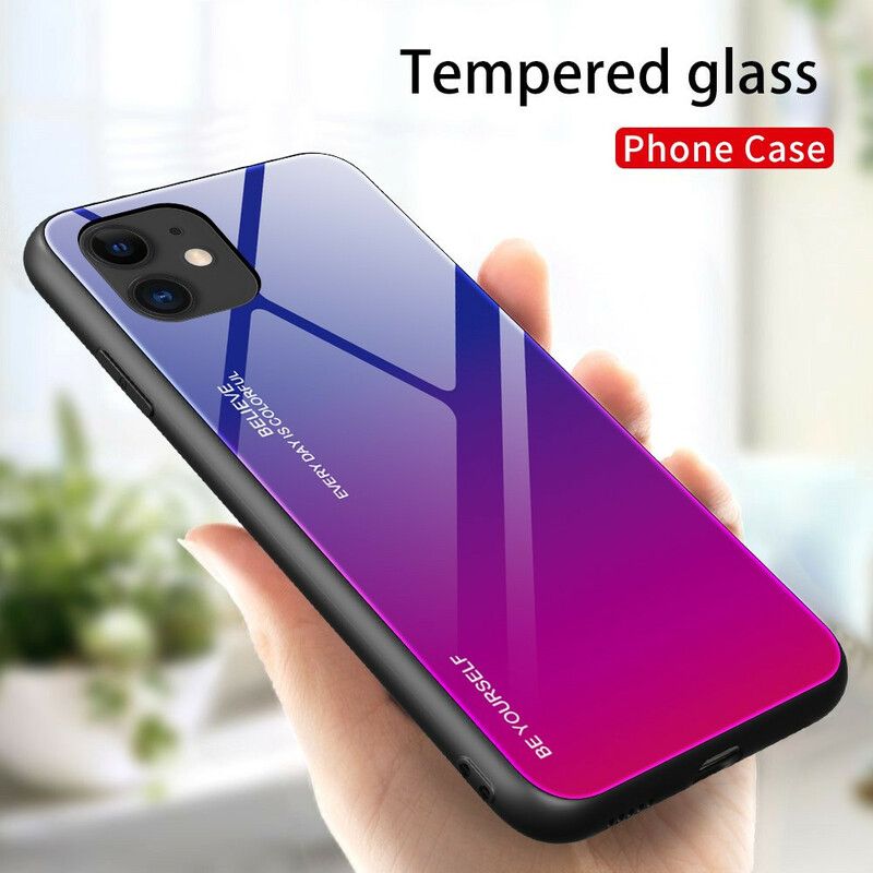 Cover iPhone 12 Mini Vær Dig Selv Hærdet Glas