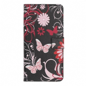 Flip Cover iPhone 12 Mini Sindssyge Sommerfugle