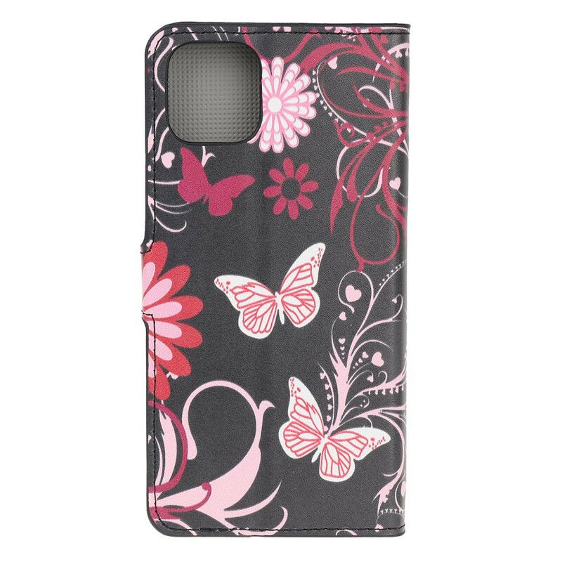 Flip Cover iPhone 12 Mini Sindssyge Sommerfugle