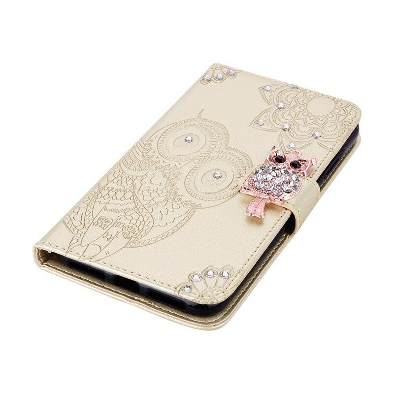 Flip Cover iPhone 12 Mini Ugle Mandala Og Charm