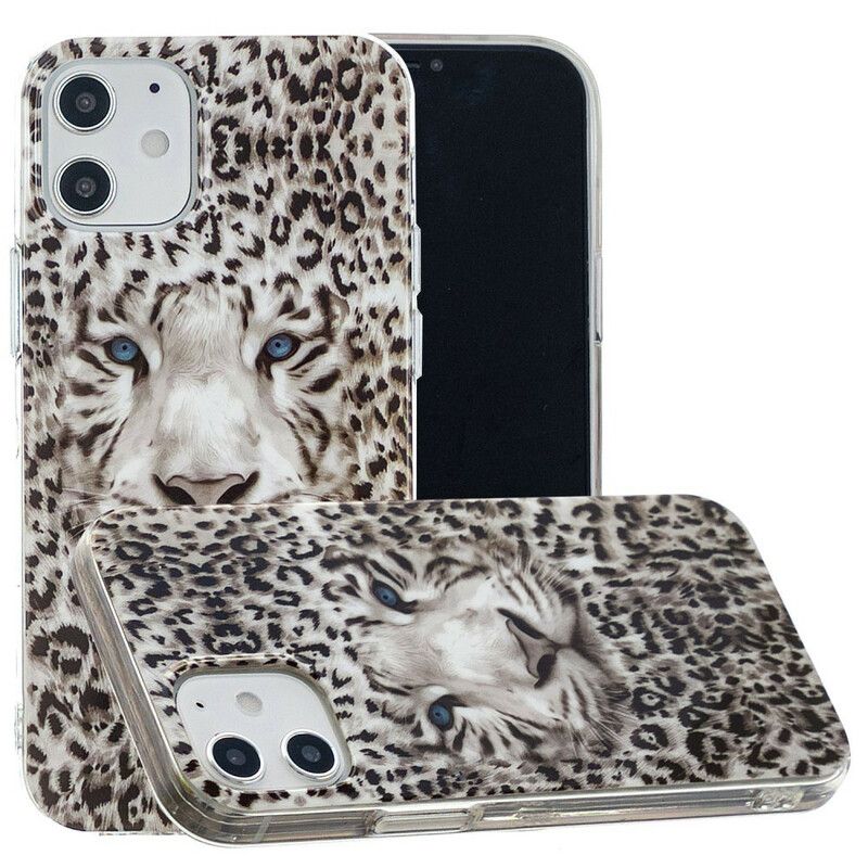 Mobilcover iPhone 12 Mini Fluorescerende Leopard