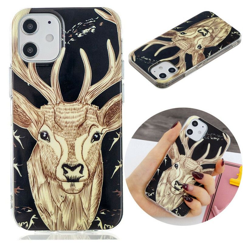 Mobilcover iPhone 12 Mini Fluorescerende Majestic Stag