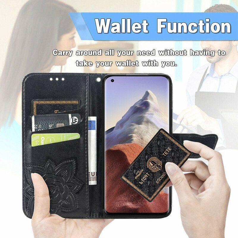 Flip Cover Xiaomi Mi 11 Ultra Halve Sommerfugle