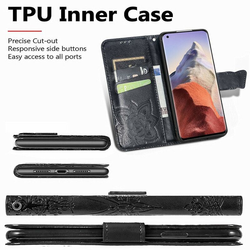 Flip Cover Xiaomi Mi 11 Ultra Halve Sommerfugle