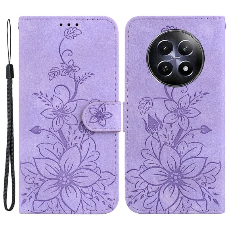 Flip Cover Realme 12 / 12x 5g Blomsterrem