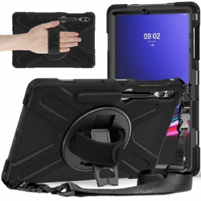 Cover Samsung Galaxy Tab S9 Fe Plus Telefon Etui Rem Støtte Og Skulderrem