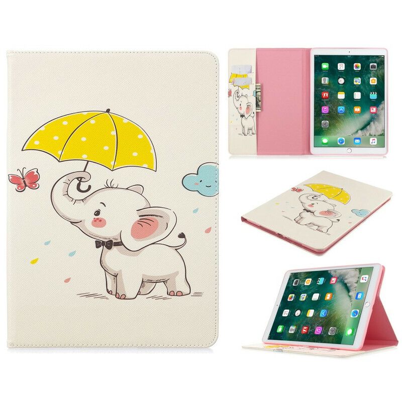 Etui iPad 10.2" (2020) (2019) / Air 10.5" / Pro 10.5" Elefant I Regnen