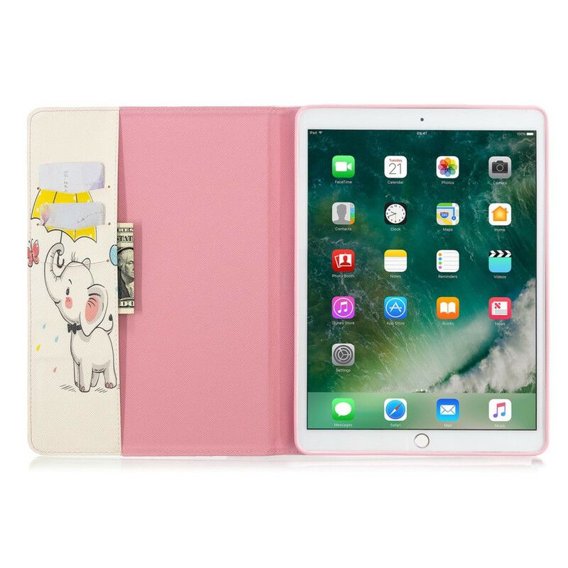 Etui iPad 10.2" (2020) (2019) / Air 10.5" / Pro 10.5" Elefant I Regnen