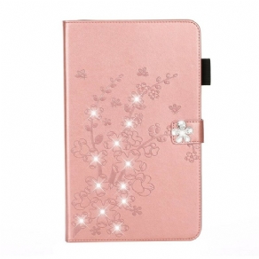 Flip Cover iPad 10.2" (2020) (2019) / Air 10.5" / Pro 10.5" Floral Diamonds Lædereffekt