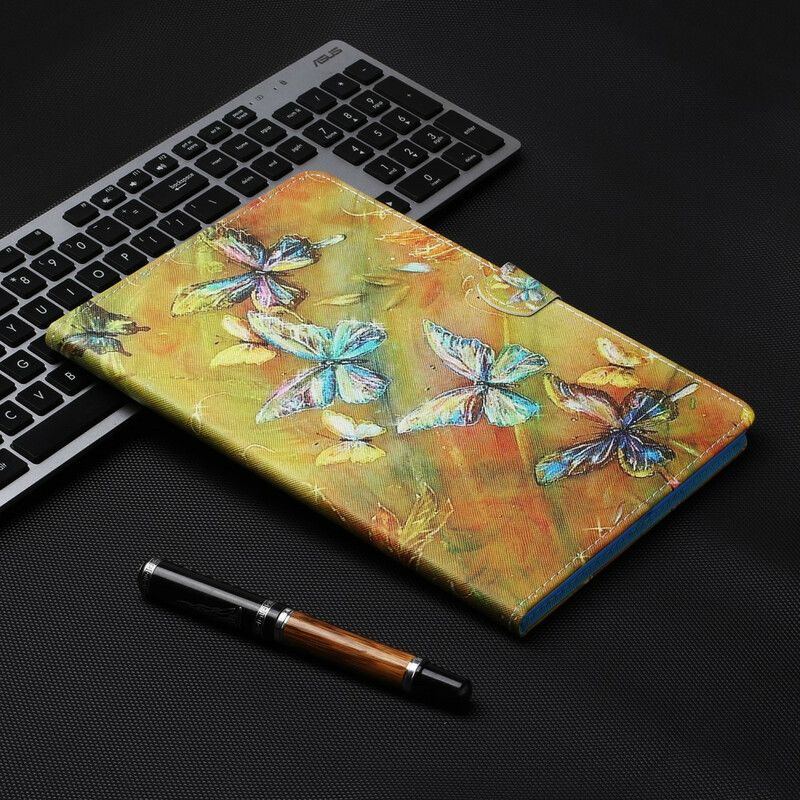 Flip Cover iPad 10.2" (2020) (2019) / Air 10.5" / Pro 10.5" Malede Sommerfugle