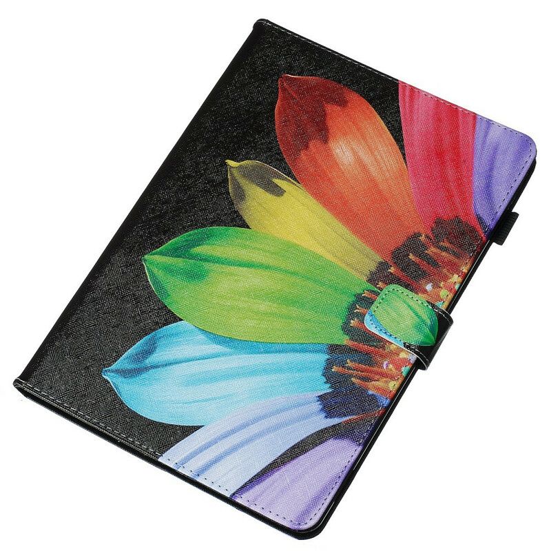 Læder Cover iPad 10.2" (2020) (2019) / Air 10.5" / Pro 10.5" Blomsterfarve