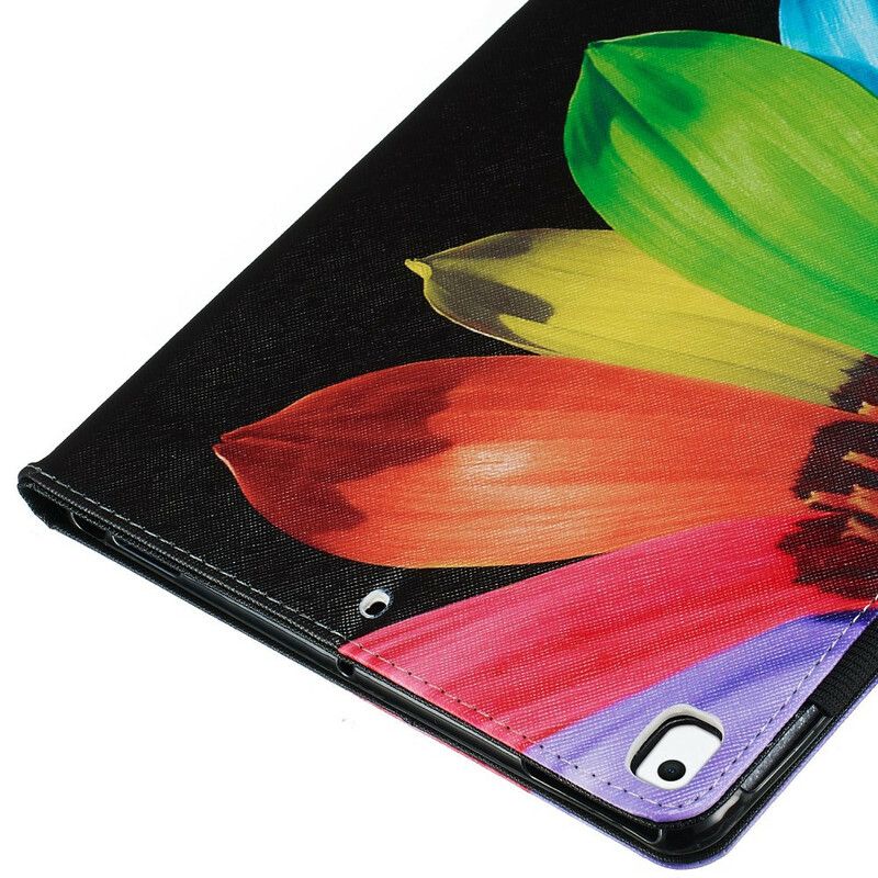 Læder Cover iPad 10.2" (2020) (2019) / Air 10.5" / Pro 10.5" Blomsterfarve