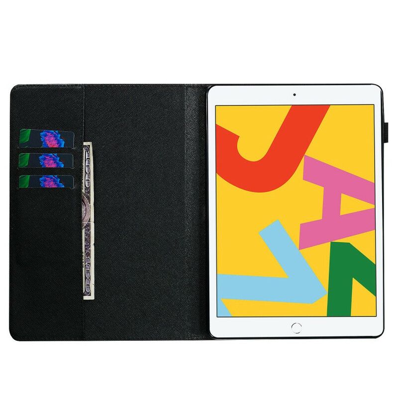 Læder Cover iPad 10.2" (2020) (2019) / Air 10.5" / Pro 10.5" Blomsterfarve