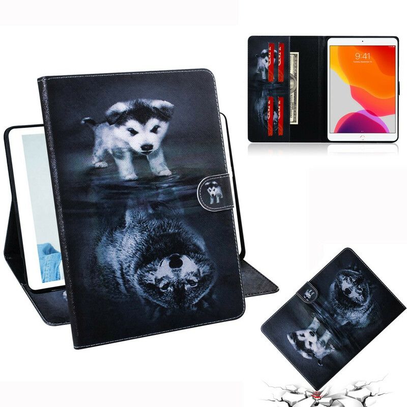 Læder Cover iPad 10.2" (2020) (2019) / Air 10.5" / Pro 10.5" Lille Hund