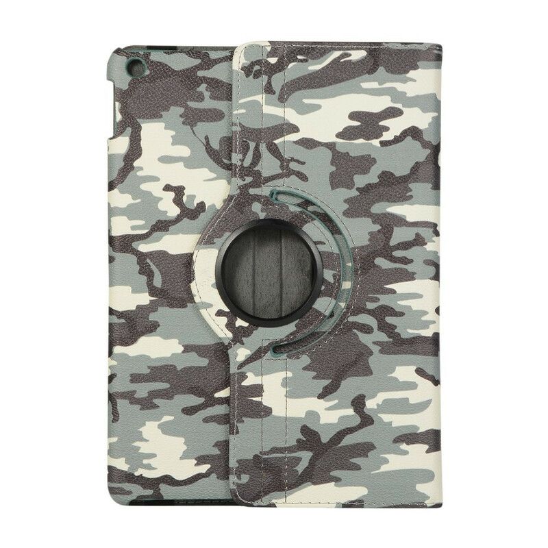 Læder Cover iPad 10.2" (2020) (2019) / Air 10.5" / Pro 10.5" Roterbar 360° Camouflage