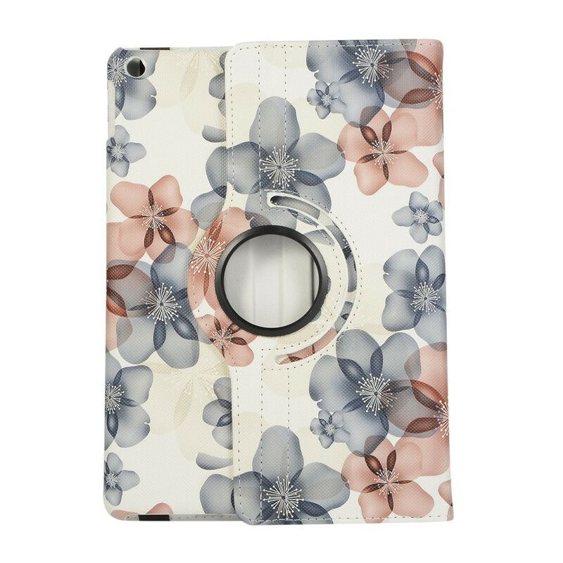 Læder Cover iPad 10.2" (2020) (2019) / Air 10.5" / Pro 10.5" Roterende 360° Blomster