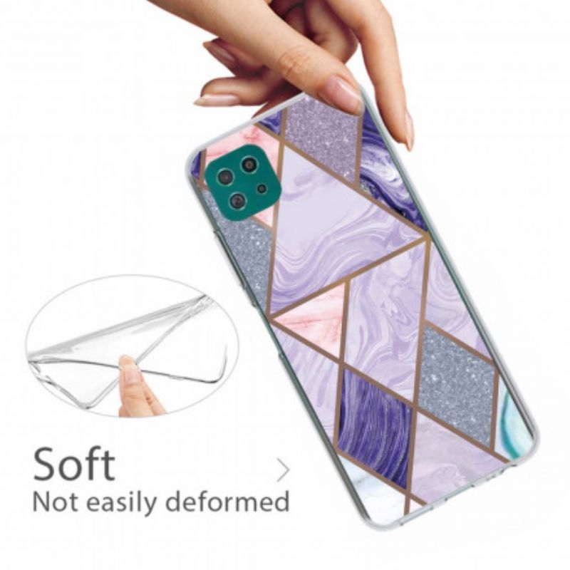 Cover Samsung Galaxy A22 5G Afvist Geometrisk Marmor