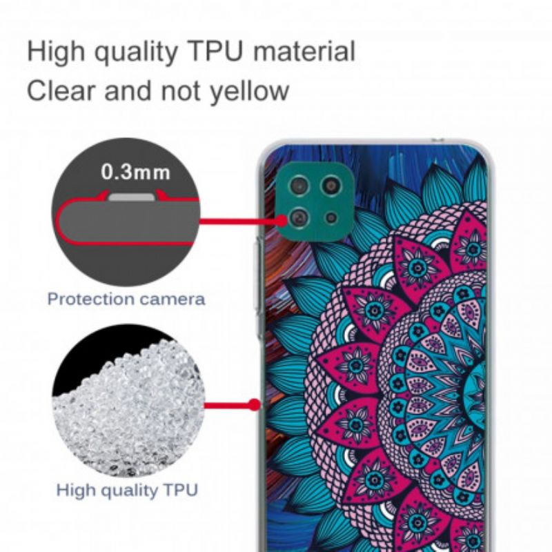 Cover Samsung Galaxy A22 5G Farverig Mandala