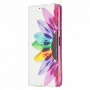 Cover Samsung Galaxy A22 5G Flip Cover Akvarelblomst