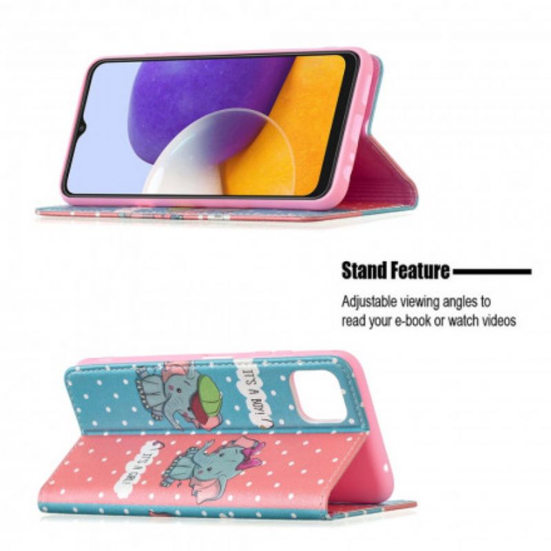 Cover Samsung Galaxy A22 5G Flip Cover Elefanter