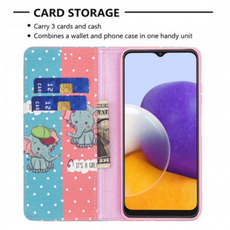 Cover Samsung Galaxy A22 5G Flip Cover Elefanter