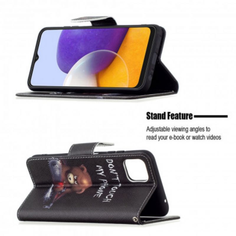 Cover Samsung Galaxy A22 5G Flip Cover Farlig Bjørn