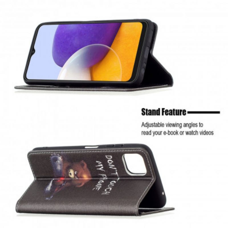 Cover Samsung Galaxy A22 5G Flip Cover Farlig Bjørn