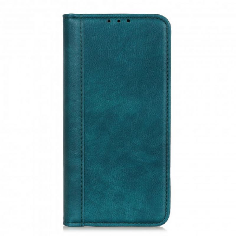 Cover Samsung Galaxy A22 5G Flip Cover Litchi Split Læderversion