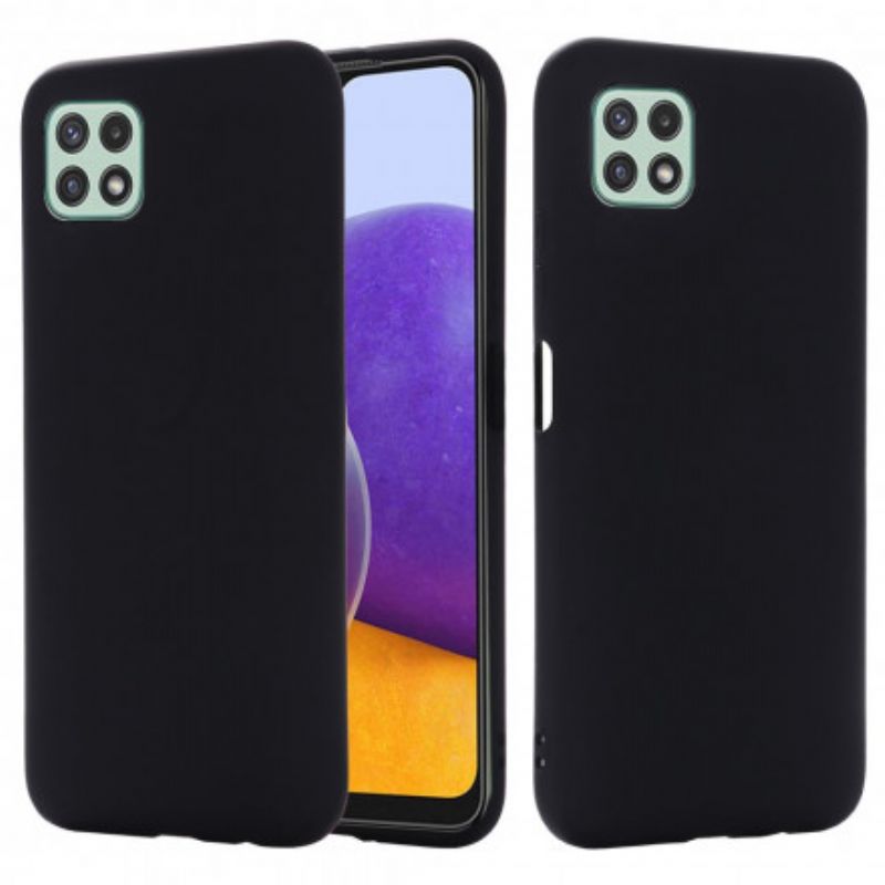 Cover Samsung Galaxy A22 5G Flydende Silikone Med Snor