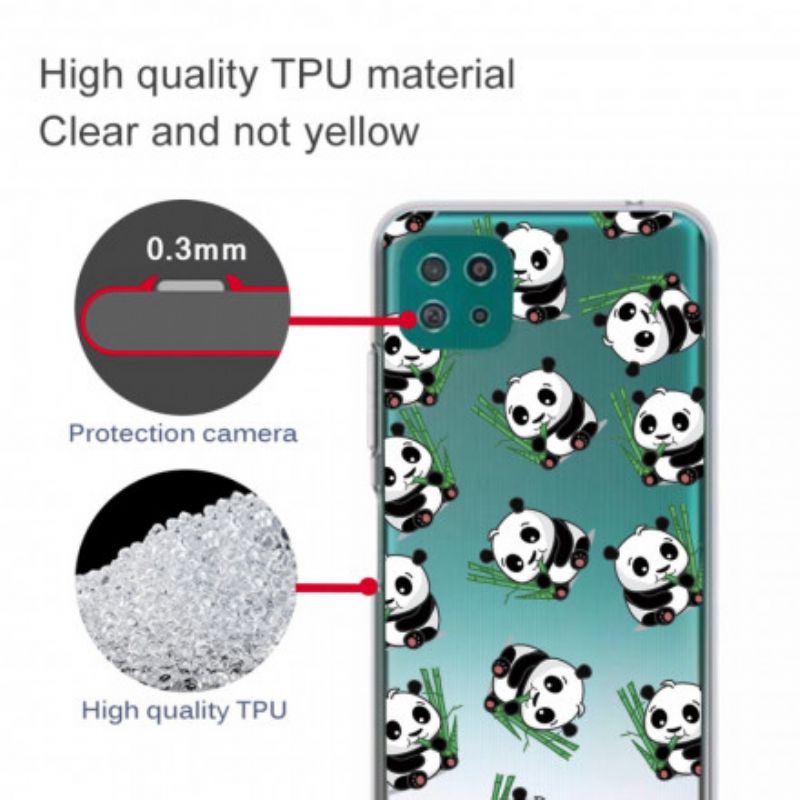 Cover Samsung Galaxy A22 5G Små Pandaer