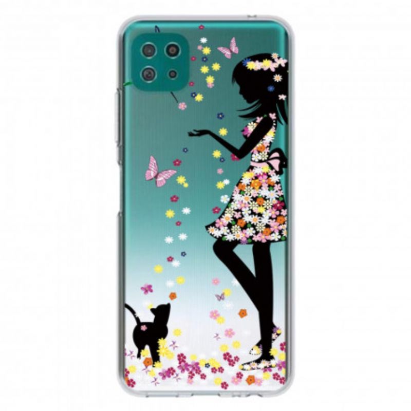 Cover Samsung Galaxy A22 5G Smukt Blomsterhoved