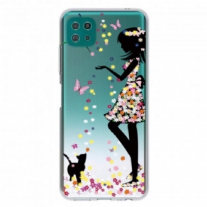 Cover Samsung Galaxy A22 5G Smukt Blomsterhoved