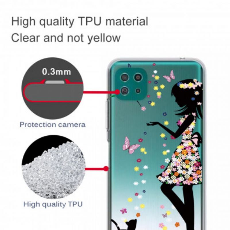 Cover Samsung Galaxy A22 5G Smukt Blomsterhoved