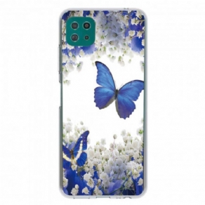 Cover Samsung Galaxy A22 5G Sommerfugle Design